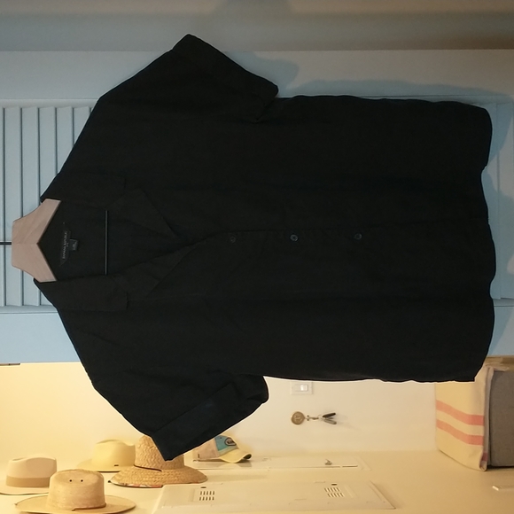 Banana Republic Camp Shirt, black, size M - Picture 2 of 5